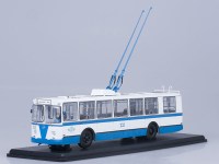 Коллекционная масштабная модель 1:43 Троллейбус ЗиУ-682В бело-синий (SSM)
